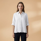 Women's Blouse with button fastening and standard sleeves