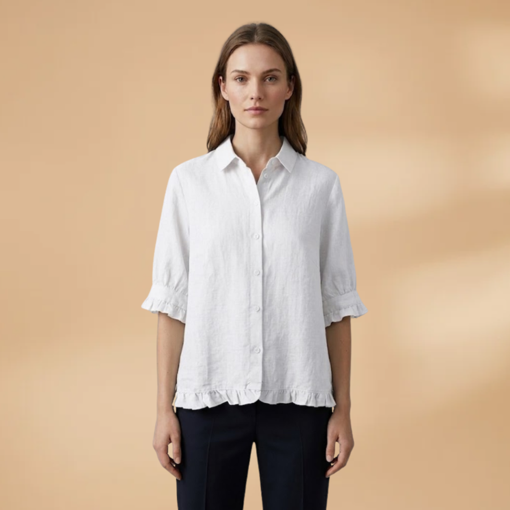 Women's Blouse with button fastening and standard sleeves