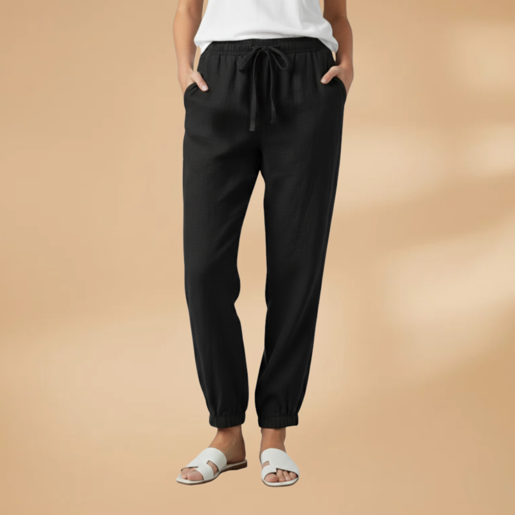 Women's Casual Jogger Pants with Adjustable Waistband