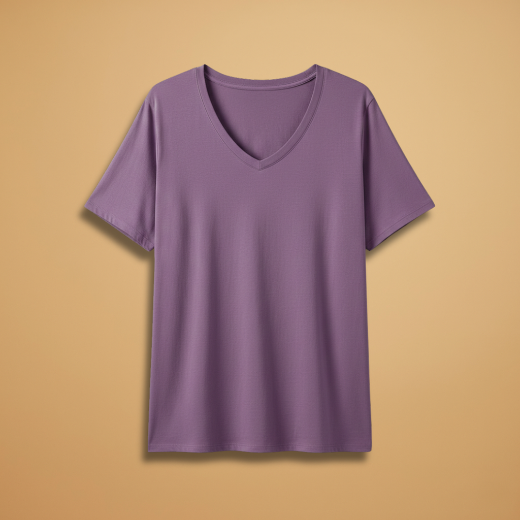 Women's Casual Loose V-Neck T-Shirt with Relaxed Fit