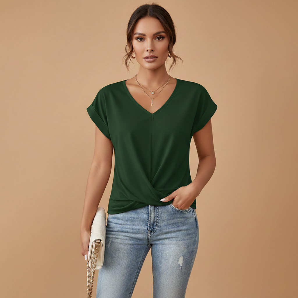 Women’s Casual T-Shirt with Short Sleeves and Relaxed Fit