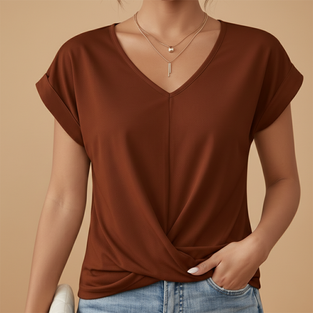 Women’s Casual T-Shirt with Short Sleeves and Relaxed Fit