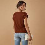 Women’s Casual T-Shirt with Short Sleeves and Relaxed Fit