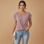 Women’s Casual T-Shirt with Short Sleeves and Relaxed Fit