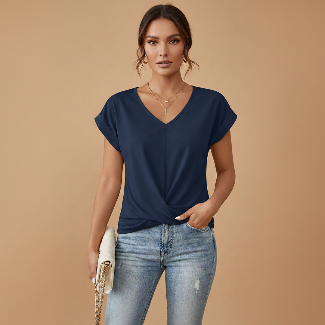 Women’s Casual T-Shirt with Short Sleeves and Relaxed Fit