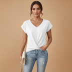 Women’s Casual T-Shirt with Short Sleeves and Relaxed Fit