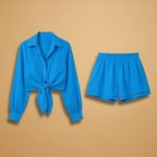 Women’s Co‑ord Set with Cropped Top and Casual Shorts
