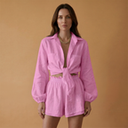 Women’s Co‑ord Set with Cropped Top and Casual Shorts