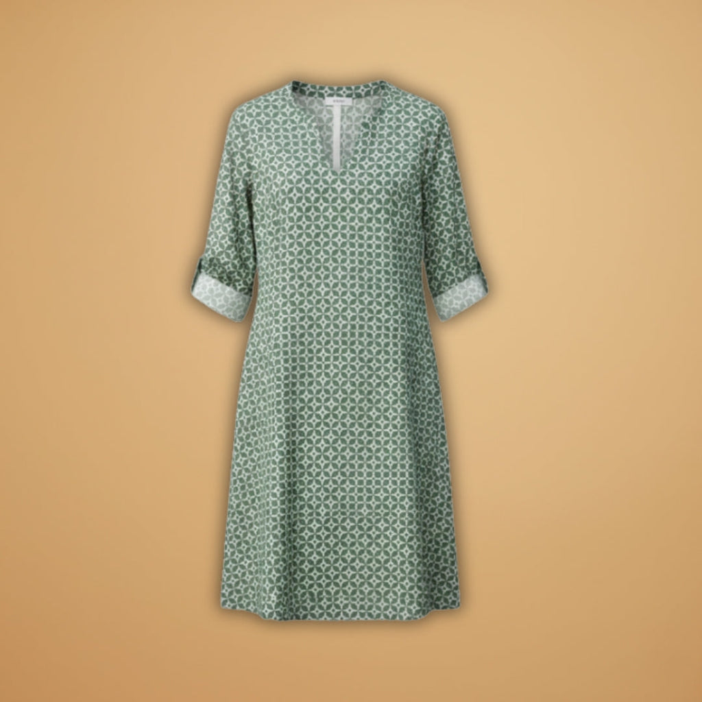Women's Dress with Short Sleeves and Loose Fit