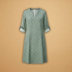Women's Dress with Short Sleeves and Loose Fit