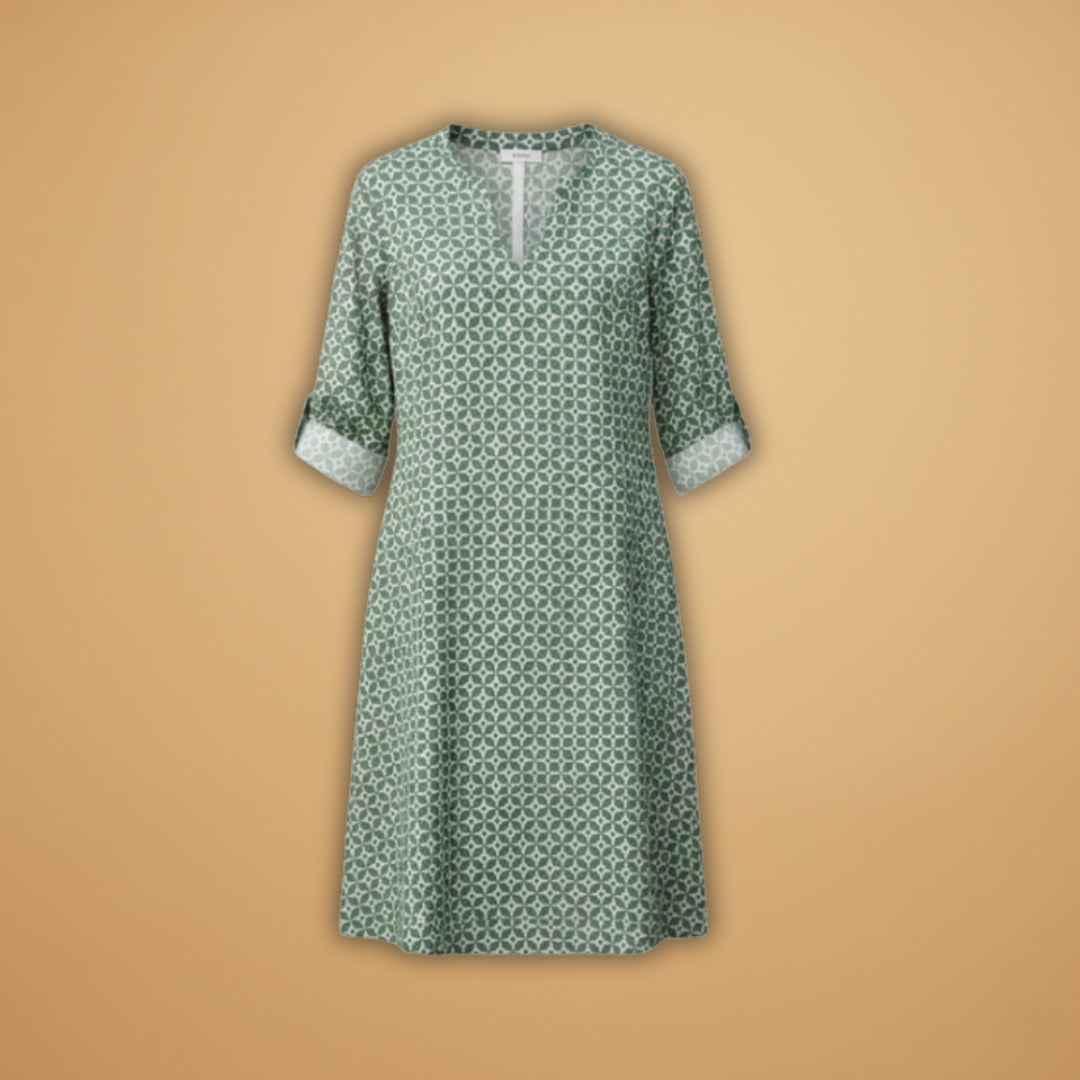 Women's Dress with Short Sleeves and Loose Fit