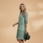 Women's Dress with Short Sleeves and Loose Fit