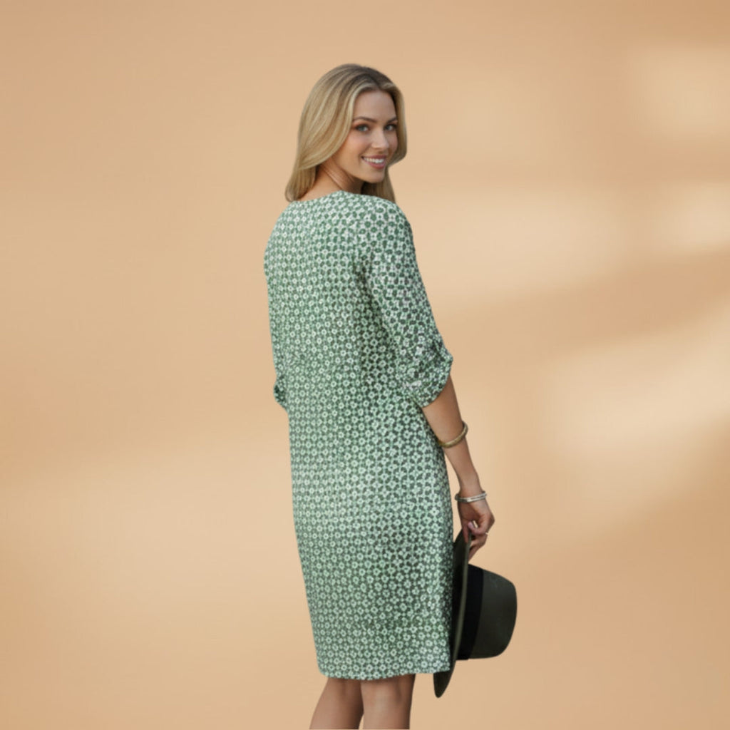 Women's Dress with Short Sleeves and Loose Fit