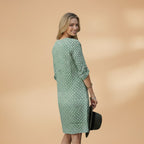 Women's Dress with Short Sleeves and Loose Fit