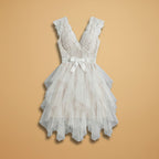 Women’s Dress with V-Neck and Mesh Detail