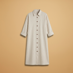 Women's Dress with striped surface and short sleeves