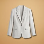 Women's Everyday Blazer with Single-Button Closure and Flap Pockets
