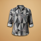 Women's Floral Blouse with Relaxed Fit and Lightweight Fabric