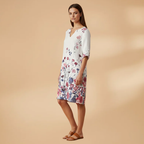 Women's Floral Dress with Versatile Styling for Casual or Festive Occasions