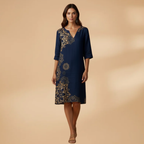 Women's Floral Dress with Versatile Styling for Casual or Festive Occasions