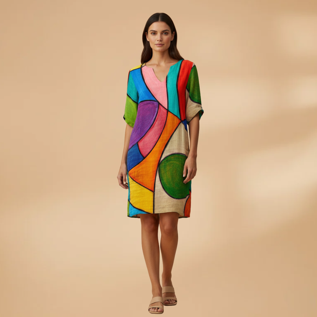 Women's Floral Dress with Versatile Styling for Casual or Festive Occasions