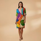 Women's Floral Dress with Versatile Styling for Casual or Festive Occasions