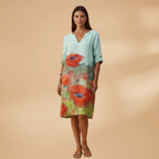 Women's Floral Dress with Versatile Styling for Casual or Festive Occasions