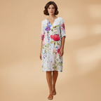 Women's Floral Dress with Versatile Styling for Casual or Festive Occasions