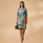 Women's Floral Dress with Versatile Styling for Casual or Festive Occasions