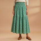 Women's Floral Skirt with Flowing Fabric and Flattering Silhouette