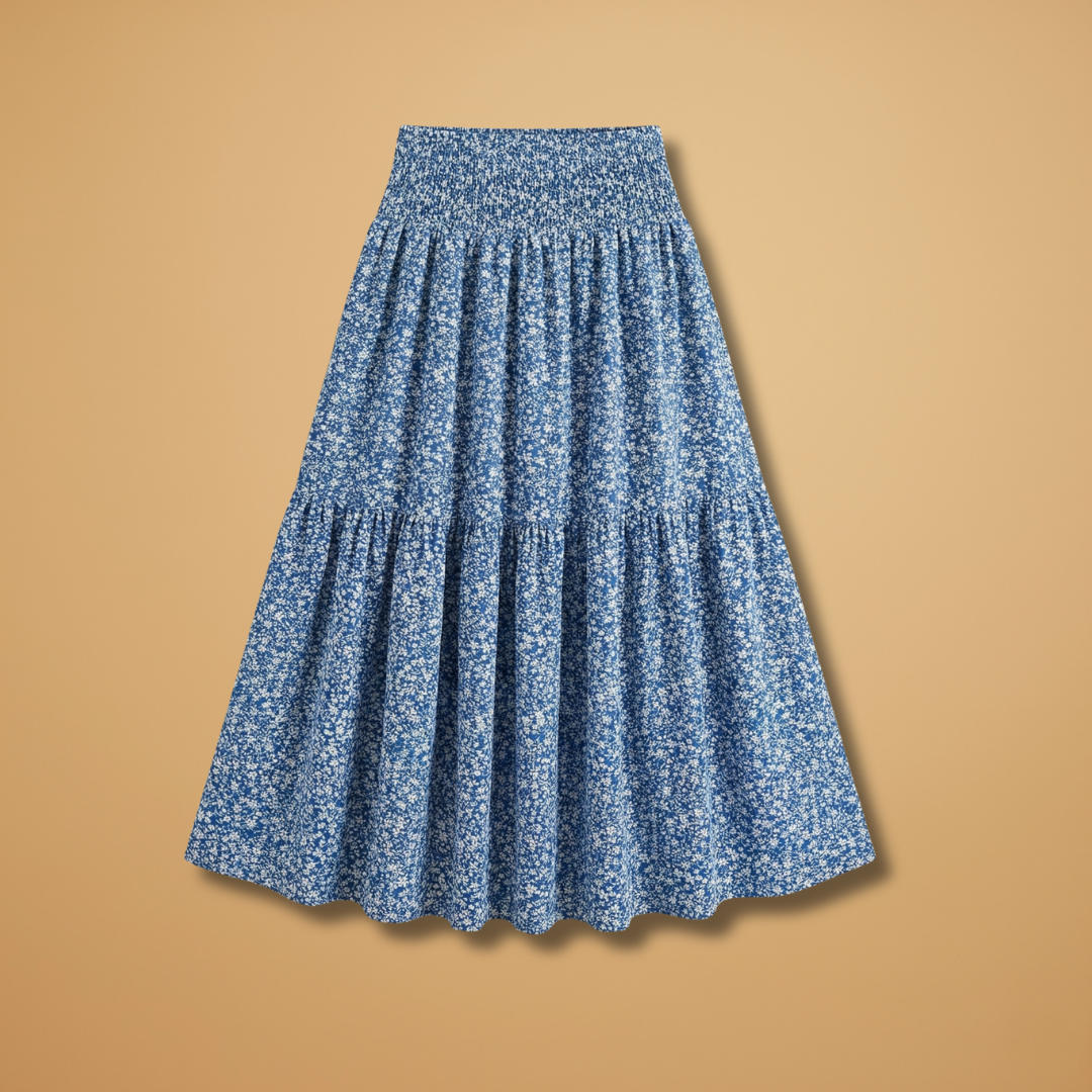 Women's Floral Skirt with Flowing Fabric and Flattering Silhouette