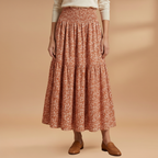Women's Floral Skirt with Flowing Fabric and Flattering Silhouette