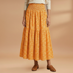 Women's Floral Skirt with Flowing Fabric and Flattering Silhouette