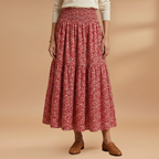 Women's Floral Skirt with Flowing Fabric and Flattering Silhouette