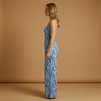 Women's Jumpsuit with Elasticated Bodice and Wide Legs