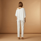 Women's Jumpsuit with Exposed Shoulders and Long Legs