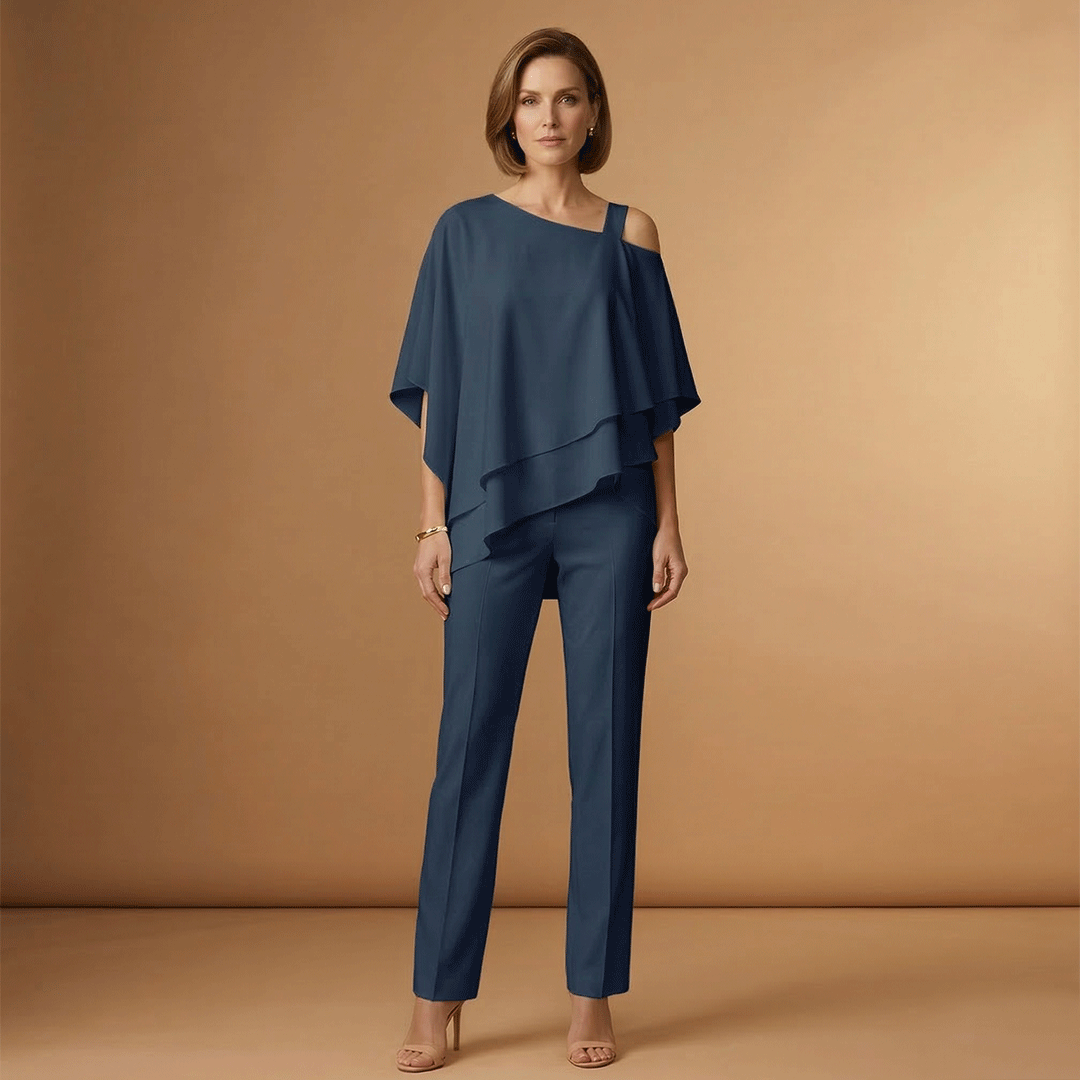 Women's Jumpsuit with Exposed Shoulders and Long Legs