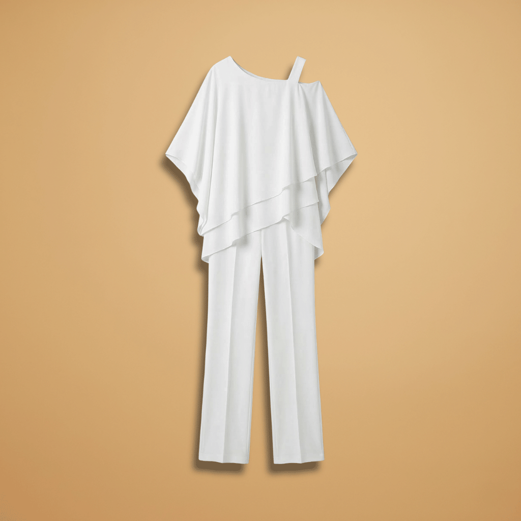 Women's Jumpsuit with Exposed Shoulders and Long Legs