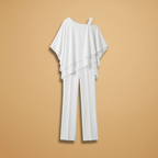 Women's Jumpsuit with Exposed Shoulders and Long Legs