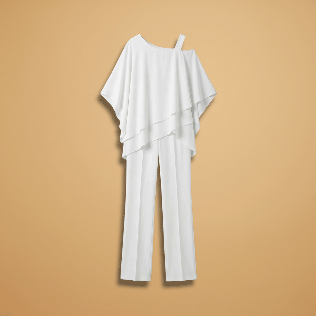 Women's Jumpsuit with Exposed Shoulders and Long Legs