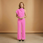 Women's Jumpsuit with Long Sleeves and Wide Legs