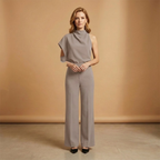 Women's Jumpsuit with Long Sleeves and Wide Legs