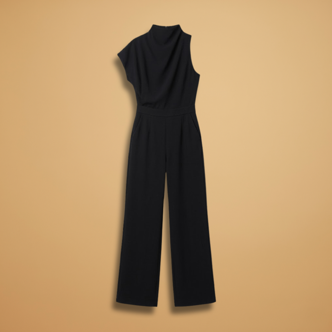 Women's Jumpsuit with Long Sleeves and Wide Legs