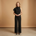 Women's Jumpsuit with Long Sleeves and Wide Legs