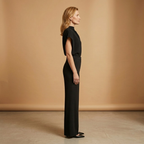 Women's Jumpsuit with Long Sleeves and Wide Legs
