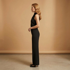 Women's Jumpsuit with Long Sleeves and Wide Legs