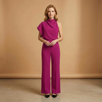 Women's Jumpsuit with Long Sleeves and Wide Legs