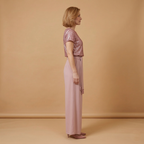 Women's Jumpsuit with Sequined Surface and Wide Legs