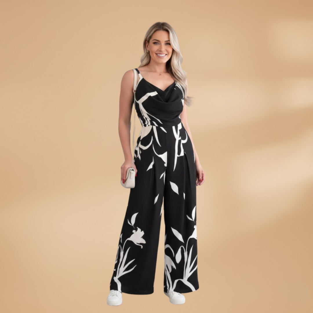 Women's Jumpsuit with Spaghetti Straps and Wide Legs