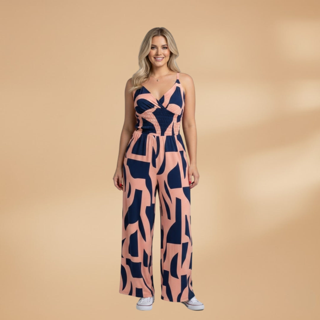 Women's Jumpsuit with Spaghetti Straps and Wide Legs